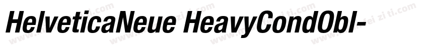 HelveticaNeue HeavyCondObl字体转换